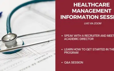 Healthcare Management Program and Admission Overview Webinars