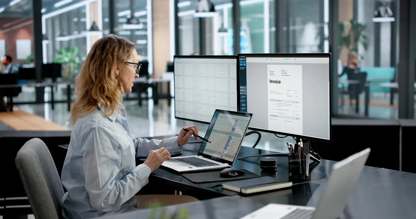 IT professional at desk