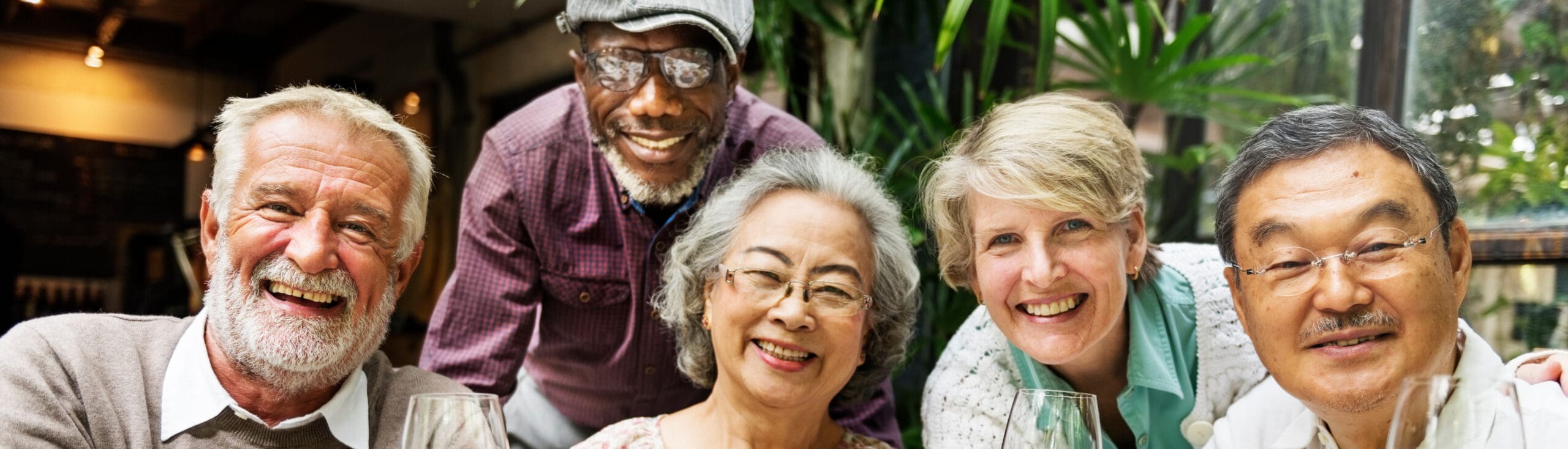 Group of Senior Retirement Meet up Happiness Concept