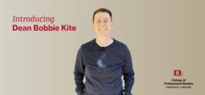 "Introducing Dean Bobbie Kite" with headshot of smiling Bobbie